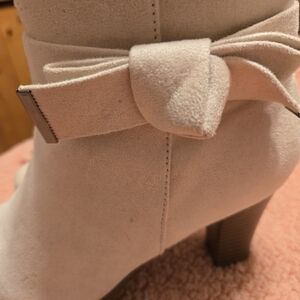 Elegant Cream Ankle Boots